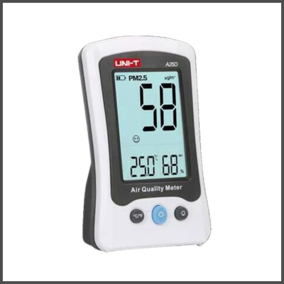 Air Quality Meters, A25D, Air Quality Meters PM2.5 Meter Temperature measurement (°C/°F) LCD Backlight Red Backlight Alarm