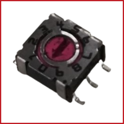 10 Way Surface Mount DIP Switch, Rotary Flush Actuator