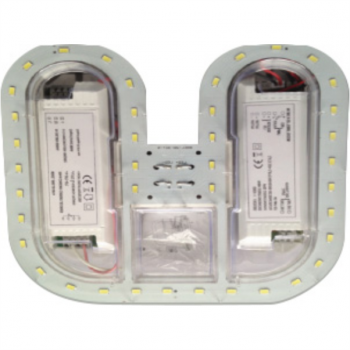 230VAC 16W LED 2D EMERGENCY RECHARGEABLE LAMP COOL WHITE