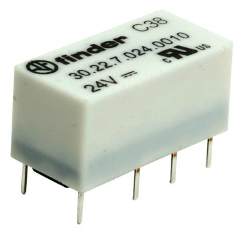 2A 2 CHANGEOVER SEALED DIL PCB RELAY 24VDC