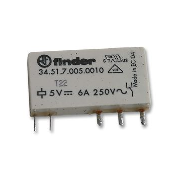 6A 1 CHANGEOVER ULTRA-SLIM PCB RELAY 5VDC