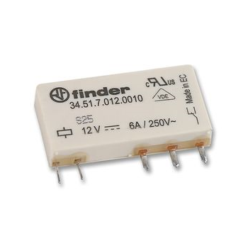 6A 1 CHANGEOVER ULTRA-SLIM PCB RELAY 12VDC