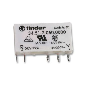 6A 1 CHANGEOVER ULTRA-SLIM PCB RELAY 60VDC