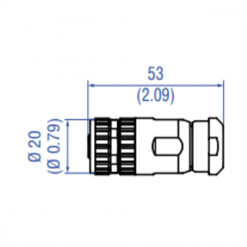 M12 A-coded female connector 
(4 pin-5 pin)  straight