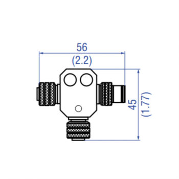 M12 (5 pin) CANopen T-Connector