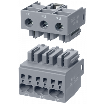 Main circuit terminals for 3RA6 input-side screw-type technology