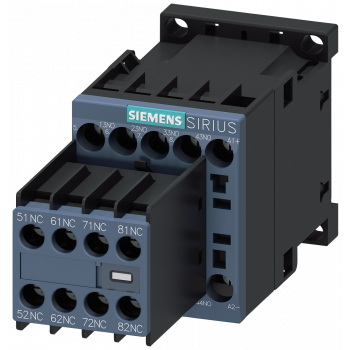 Contactor relay, 4 NO+4 NC, 125 V DC, S00, screw terminal