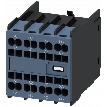 Auxiliary switch 11U, front, 2 NO + 2 NC, current path 1 NO, 1 NC, 1 NC, 3RH2911-2XB22-0MA0