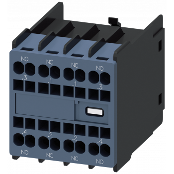 Auxiliary switch, front, 2 NO + 2 NC, current path 1 NO, 1 NC, 1 NC, 1 NO, 3RH2916-2FA22