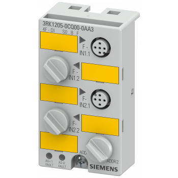 Dual slave, ASIsafe compact module K45F, IP67, digital, 4 F-DI, 4x safe input