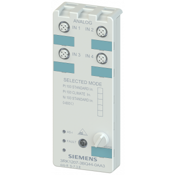 AS-i compact module, IP67 analog, 4 AI 4x inputs (M12), Pt100 LIN. unit