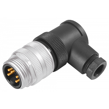 Plug-in connector, 7/8" for 24 V, screw terminal, 1.5 mm2, angled, max. 9 A