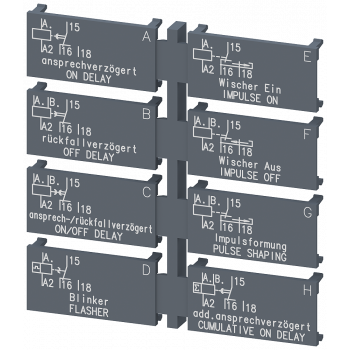 Label set for multi-function device, 1 CO label set (1 unit) with 8 functions