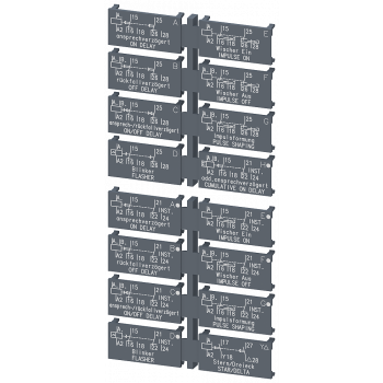 Label set for multi-function device, 2 CO label set (1 unit) with 16 functions