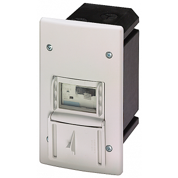 Molded-plastic flush-mounting encl. with actuator diaphragm, metric cable gland