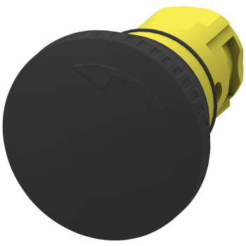 EMERGENCY STOP mushroom pushbutton, 16 mm, round, plastic, black