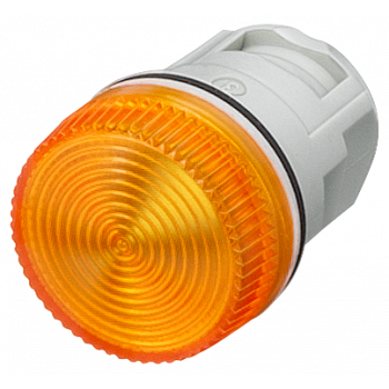 Indicator light, 16 mm, round plastic, yellow
