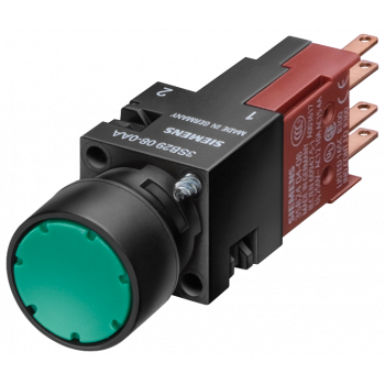 Illuminated pushbutton, 16 mm, round, plastic, yellow, pushbutton, flat, 1 NO, Lampholder W2 x 4.6 d