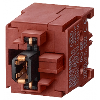 Contact block and lampholder, 1 NO, wedge base W2x4.6D, soldering pin connection