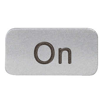 Self-adhesive labeling plate, label size 9.5x18.5 mm, silver-colored, on