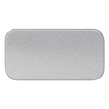 Self-adhesive labeling plate, label size 9.5x18.5 mm, silver-colored, icon