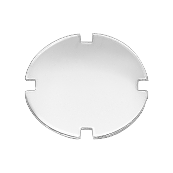 Inscription plate for pushbutton and illuminated pushbutton flat, milky with black font, with graphic symbol: 5
