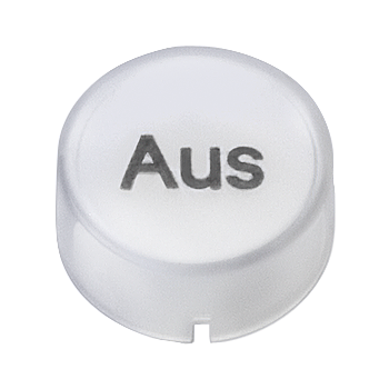 Insert cap for illuminated/pushbutton raised clear