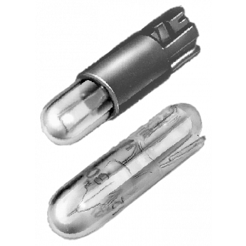 Incandescent lamp, clear, rated voltage 12 V AC/DC, 1.0 W