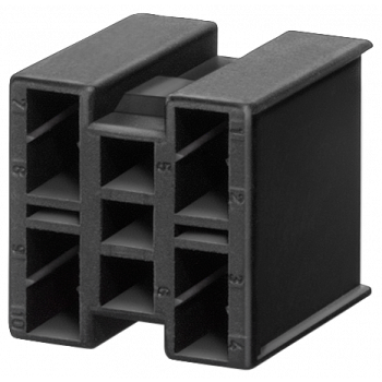 Complete connector for connecting contact blocks and lampholder