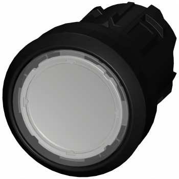 Pushbutton, 22 mm, round, plastic, clear, button
