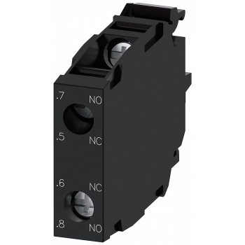 Contact module with 2 contact elements, 1 NO leading+1 NC lagging