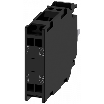Contact module with 2 contact elements, 1 NO+1 NC, spring-type terminal, for front plate mounting