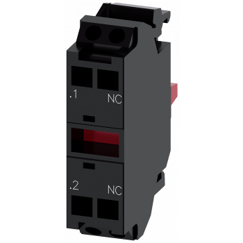 Contact module with 1 contact element, 1 NC, gold-plated contacts, spring-type terminal, for front plate mounting