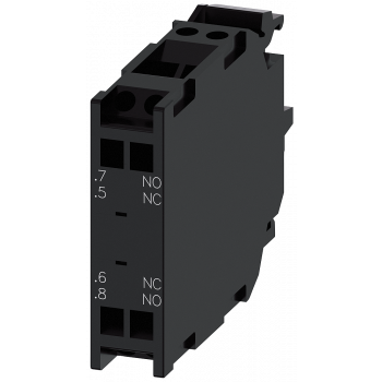 Contact module, 1 NO leading + 1 NC lagging, gold-plated contacts