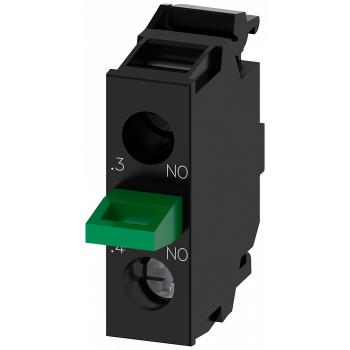 Contact module with 1 contact element, 1 NO, gold-plated contacts, screw terminal, for floor mounting
