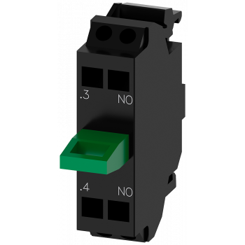 Contact module with 1 contact element, 1 NO, spring-type terminal, for floor mounting