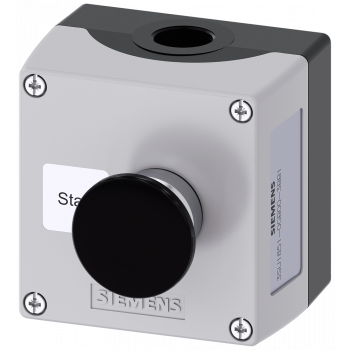 Enclosure for command devices 22 mm round, metal, enclosure top part gray, 3SU1851-0GB00-3BB1