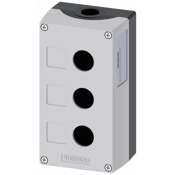 Enclosure for command devices, 22 mm, round, metal, gray, 3 command points