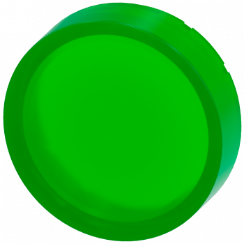 Button, raised, green, for illuminated pushbutton