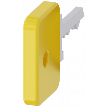 Key for O.M.R. key-operated switch, yellow