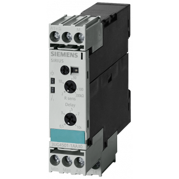 Analog monitoring relay, resistance monitoring from 2 to 200 kohm