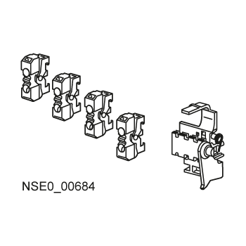 Contact block with 1 contact, 1 NO, screw terminal, angled 30 degrees