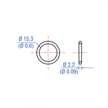 O-ring for threaded flange M18×1.5-6g