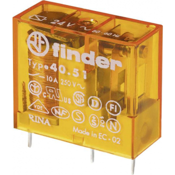 10A 1 CHANGEOVER 40 SERIES MINIATURE PCB RELAY 240VAC