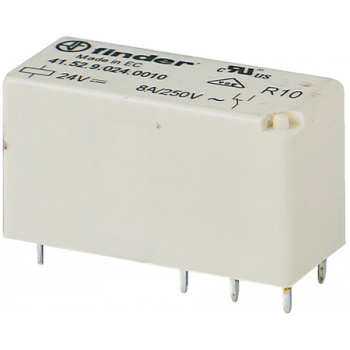 8A 2 CHANGEOVER LOW-PROFILE PCB RELAY 24VDC