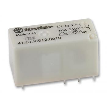 16A 1 CHANGEOVER LOW-PROFILE PCB RELAY 12VDC