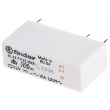 10A 1 CHANGEOVER LOW-PROFILE SLIM PCB RELAY 12VDC