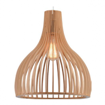 60W 1xE27 Pendant Wood Ø370mm