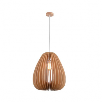 60W 1xE27 Pendant Wood Ø400mm