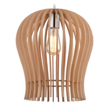 60W 1xE27 Pendant Wood Ø300mm